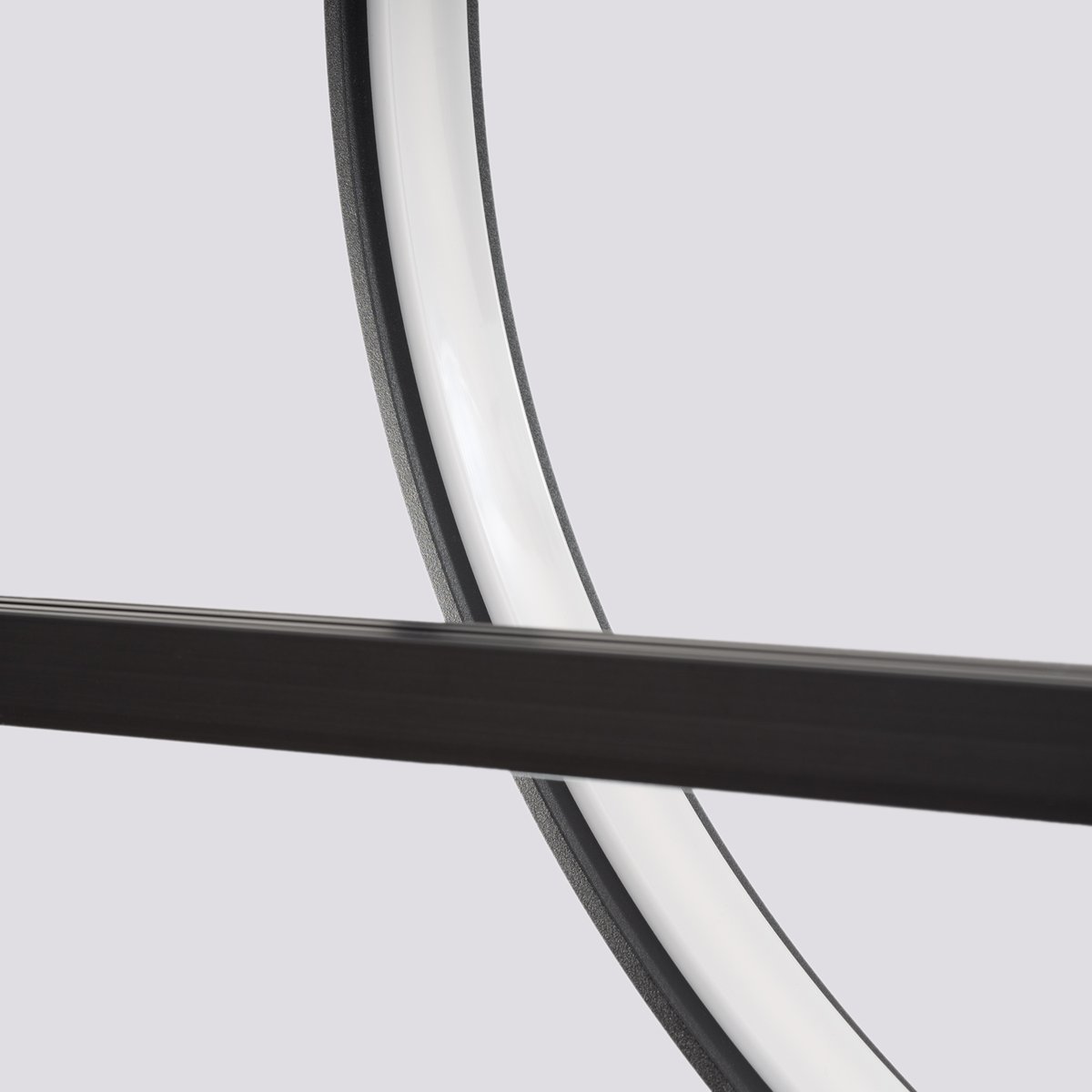 Suspension Aluminium Noir LED 2 Glad noir, EDEN