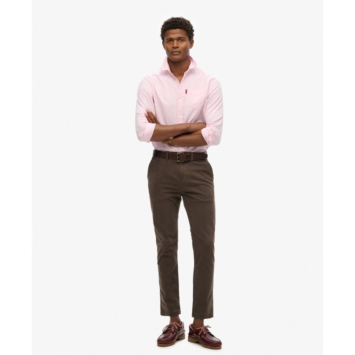 Pantalon Chino International Coupe Ajustée taupe, SUPERDRY