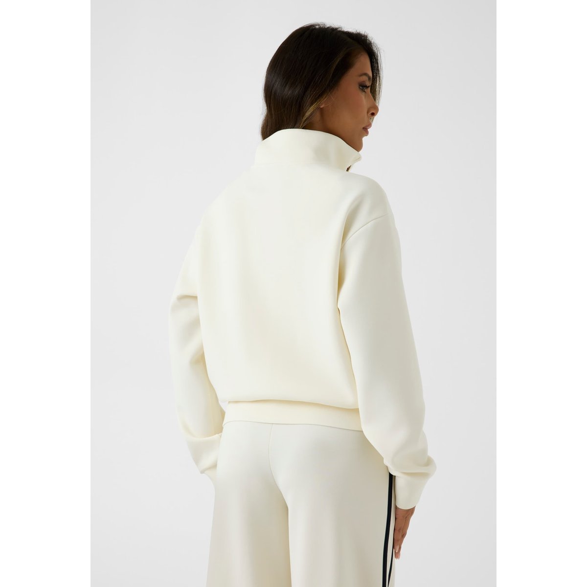 Sweatshirt À Col Montant beige, GUESS