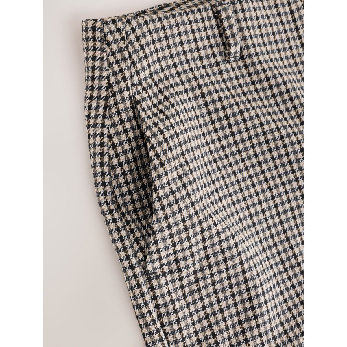 Pantalon slim ajusté à motif pied-de-poule naturel, NEXT