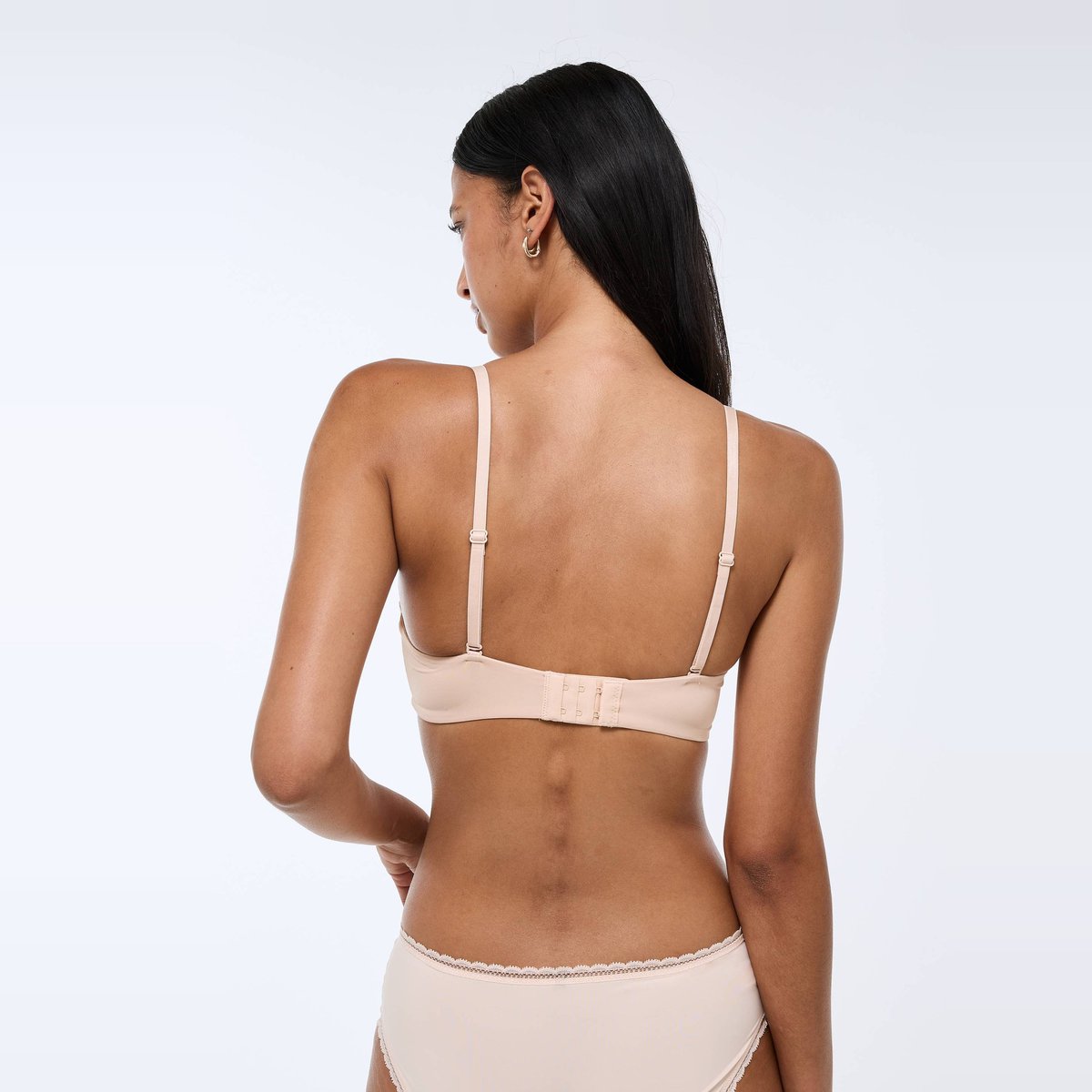 Soutien-gorge bandeau paddé avec bretelles amovibles ALEXIA en microfibre chair, MONOPRIX