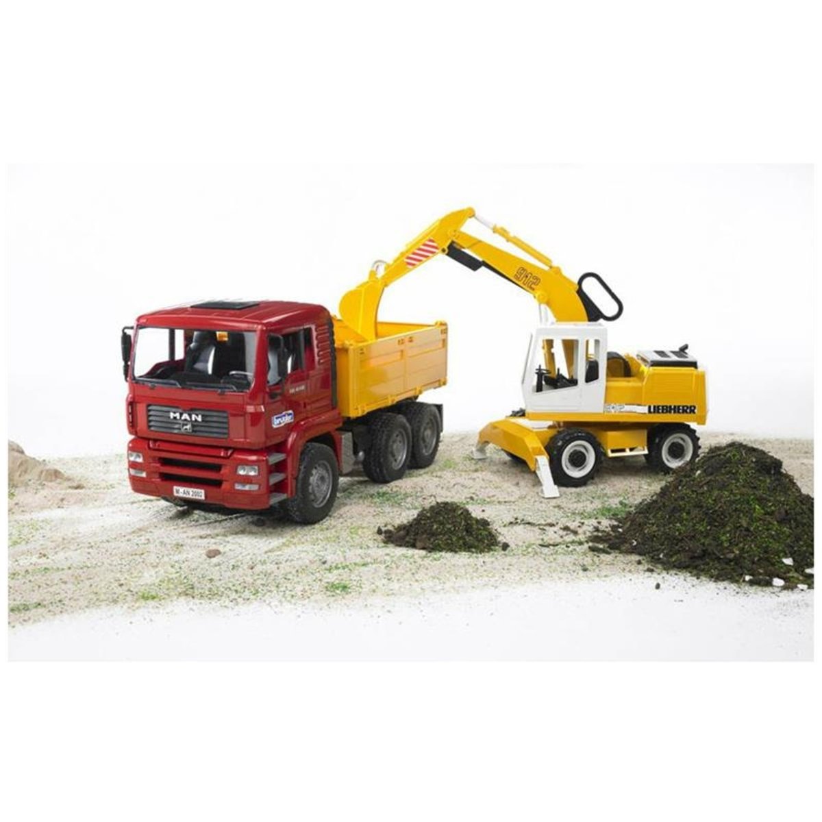 Pelleteuse Liebherr avec fonctions jaune, BRUDER