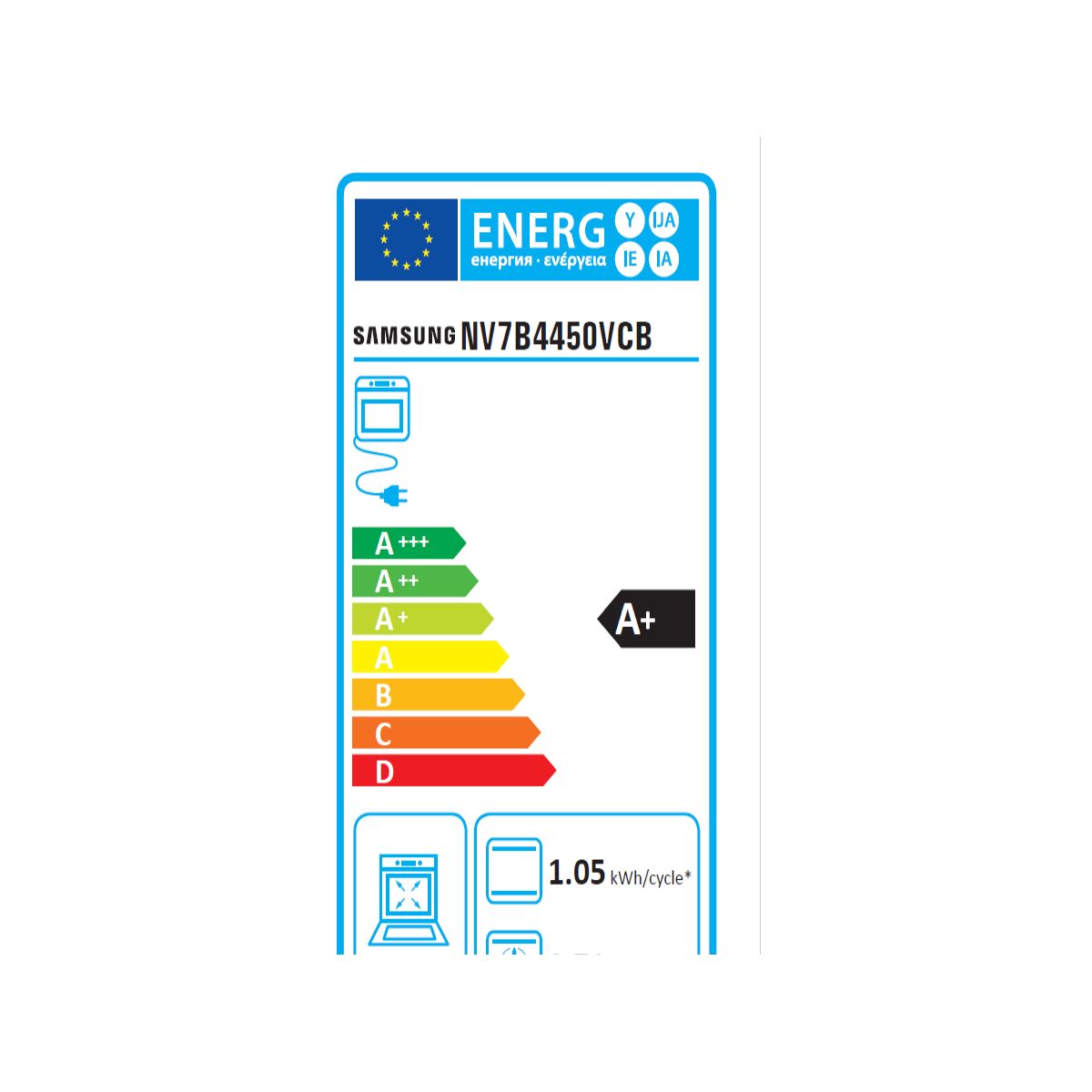 Four encastrable NV7B4450VCB couleur unique, SAMSUNG