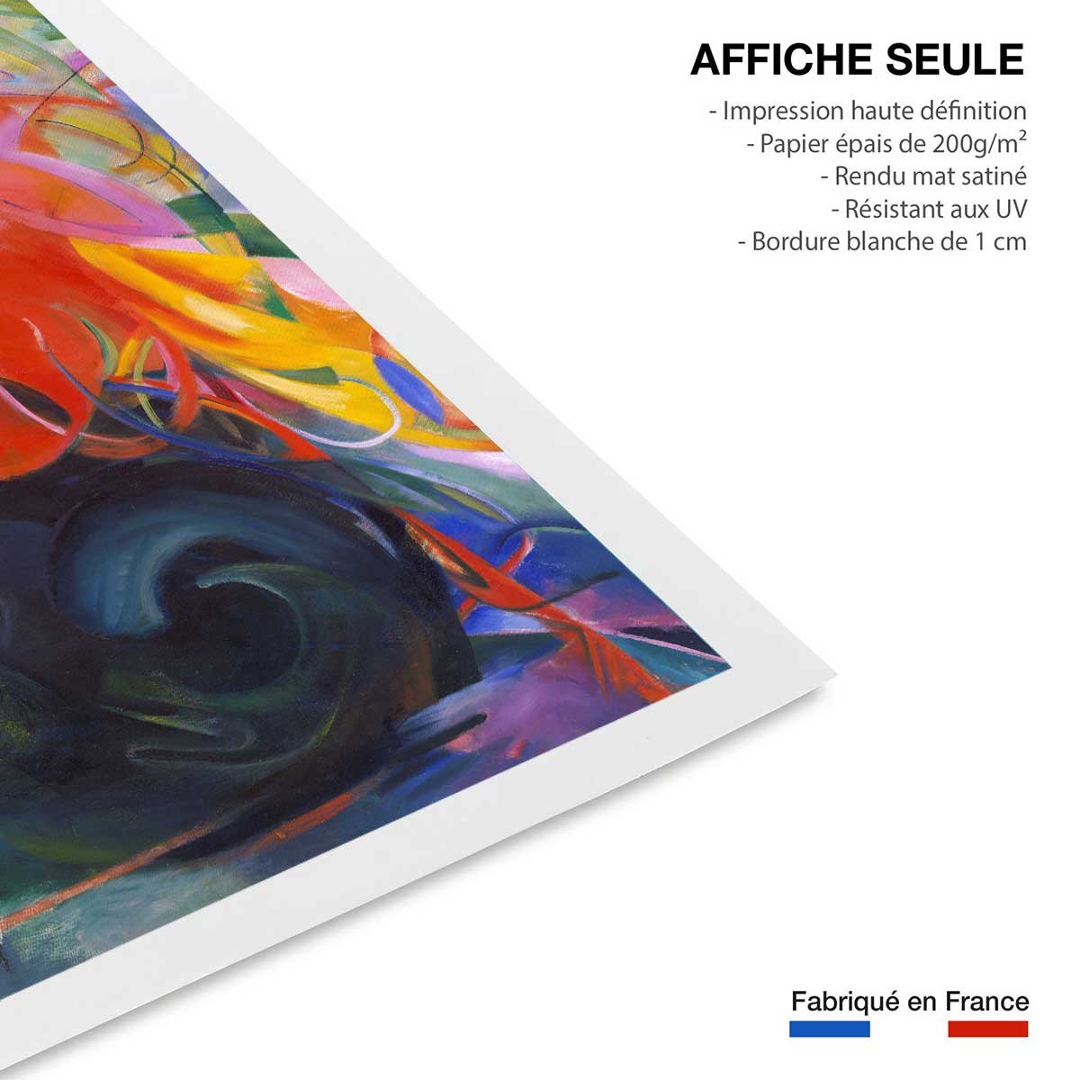 Poster Fighting forms- par Franz Marc affiche seule, HEXOA
