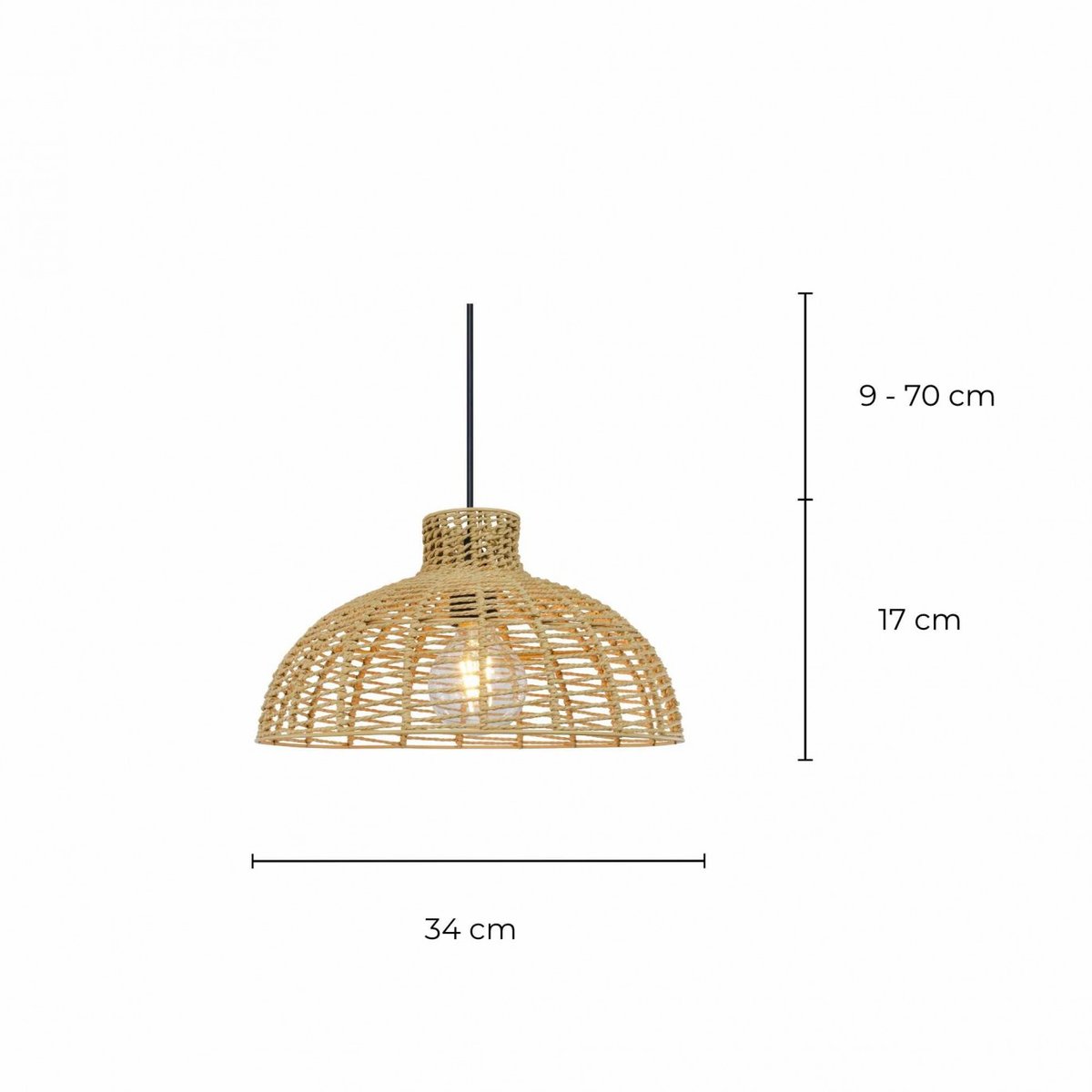 Suspension en corde, CORDIANE naturel, C-CREATION