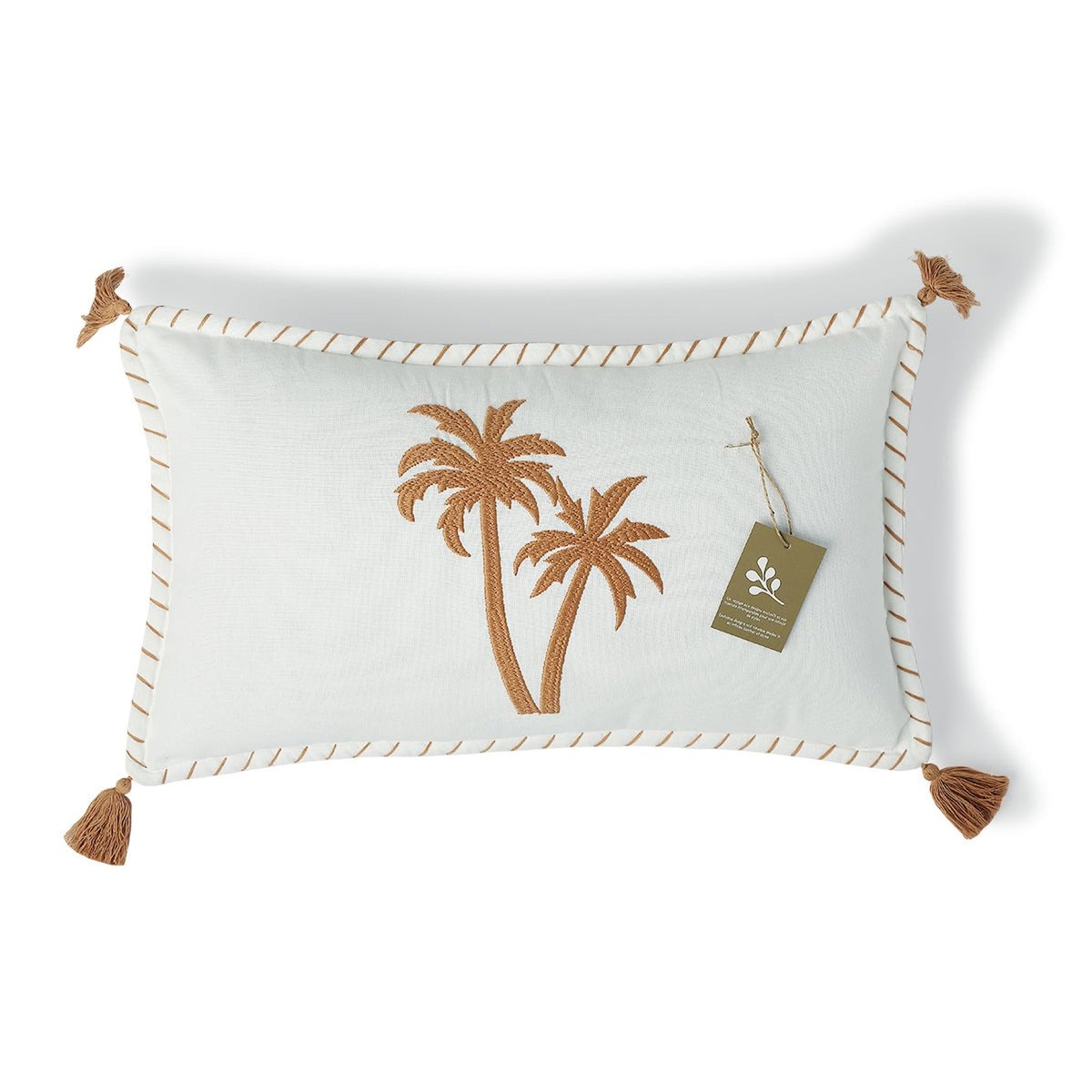 Coussin toile de coton OASIS terre de sienne, FEBRONIE