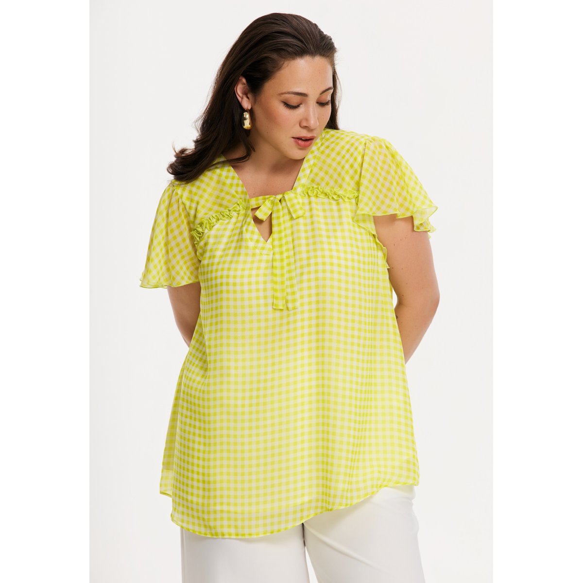 Tunique imprimée jaune, YOEK