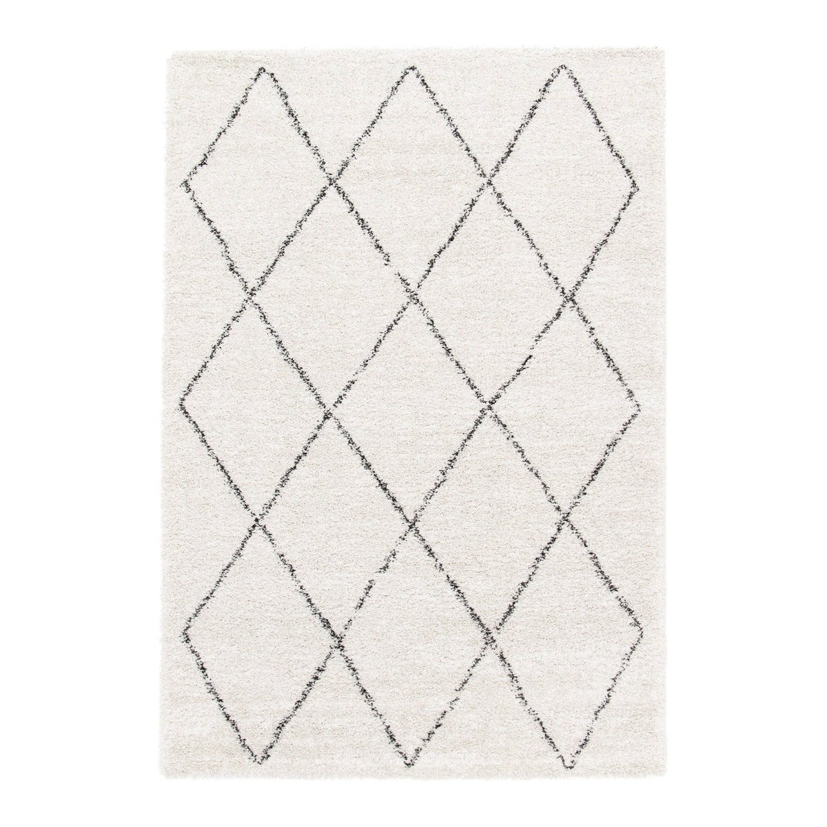 Tapis shaggy ethnique tissé doux et volumineux NOMAD beige sable, AFK LIVING
