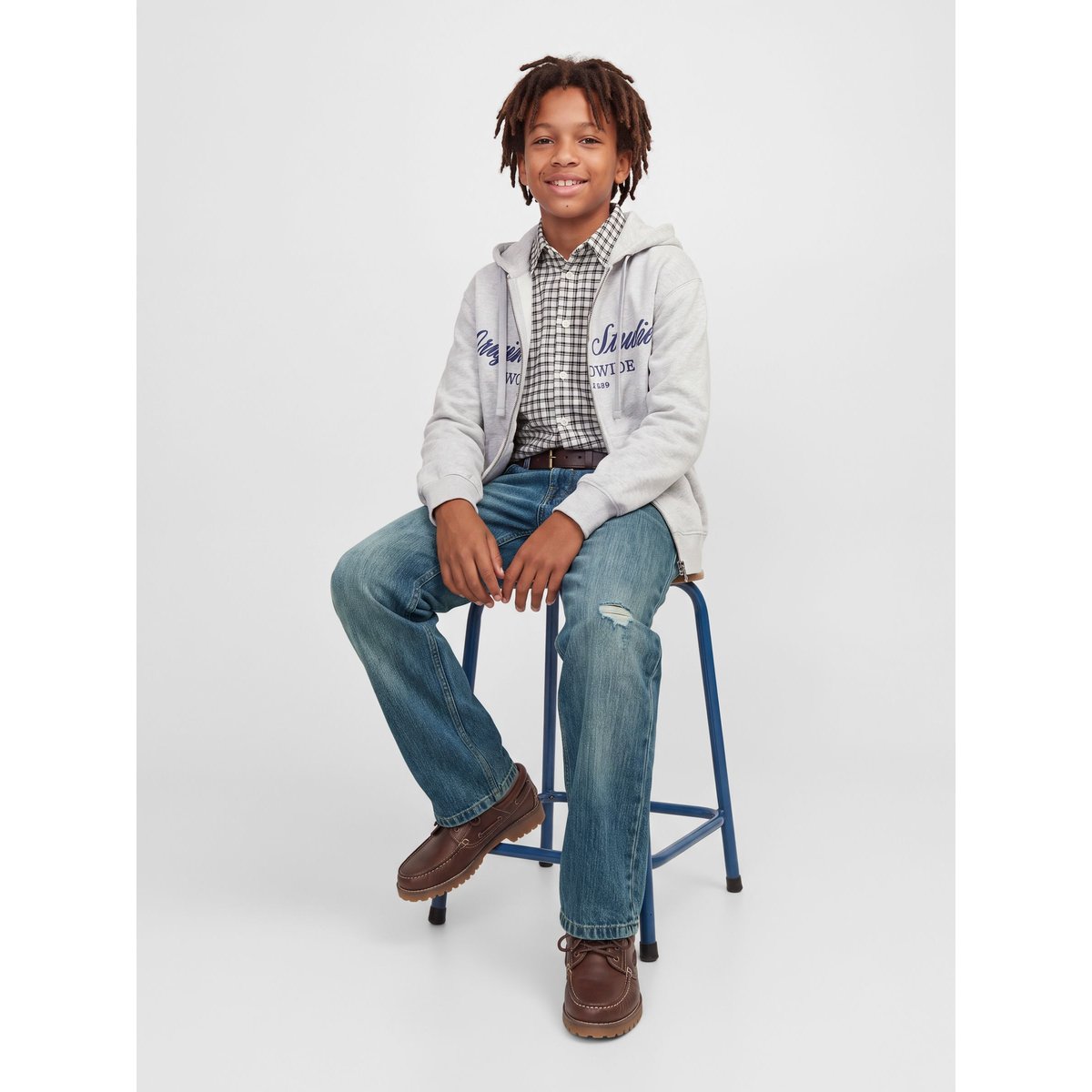 Jean Baggy Fit blue denim 1, JACK & JONES JUNIOR