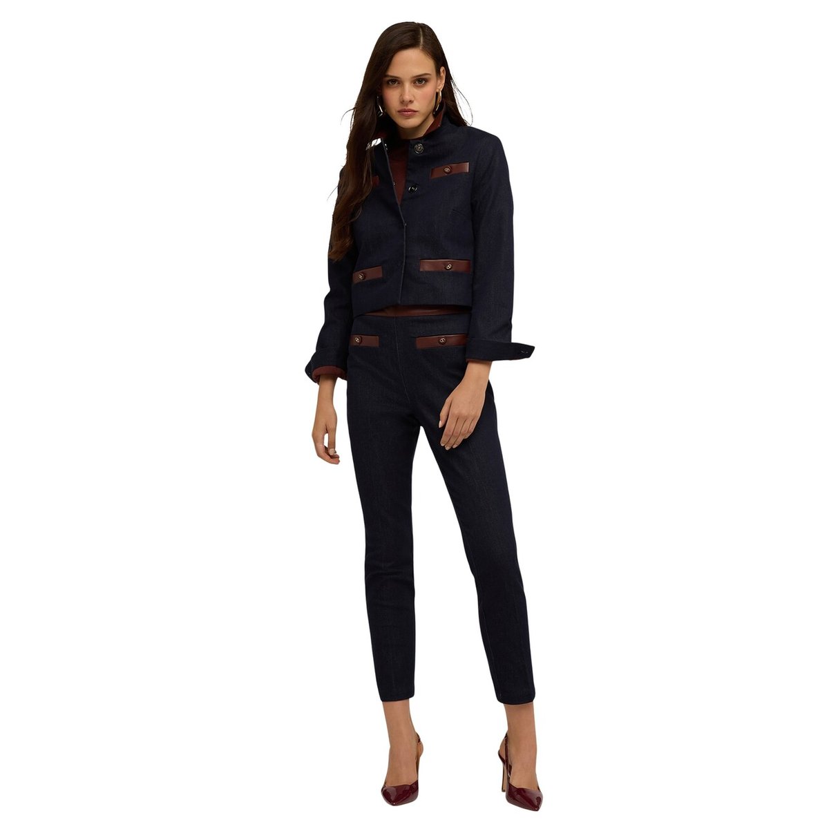Jean skinny avec insertions bleu, MOTIVI