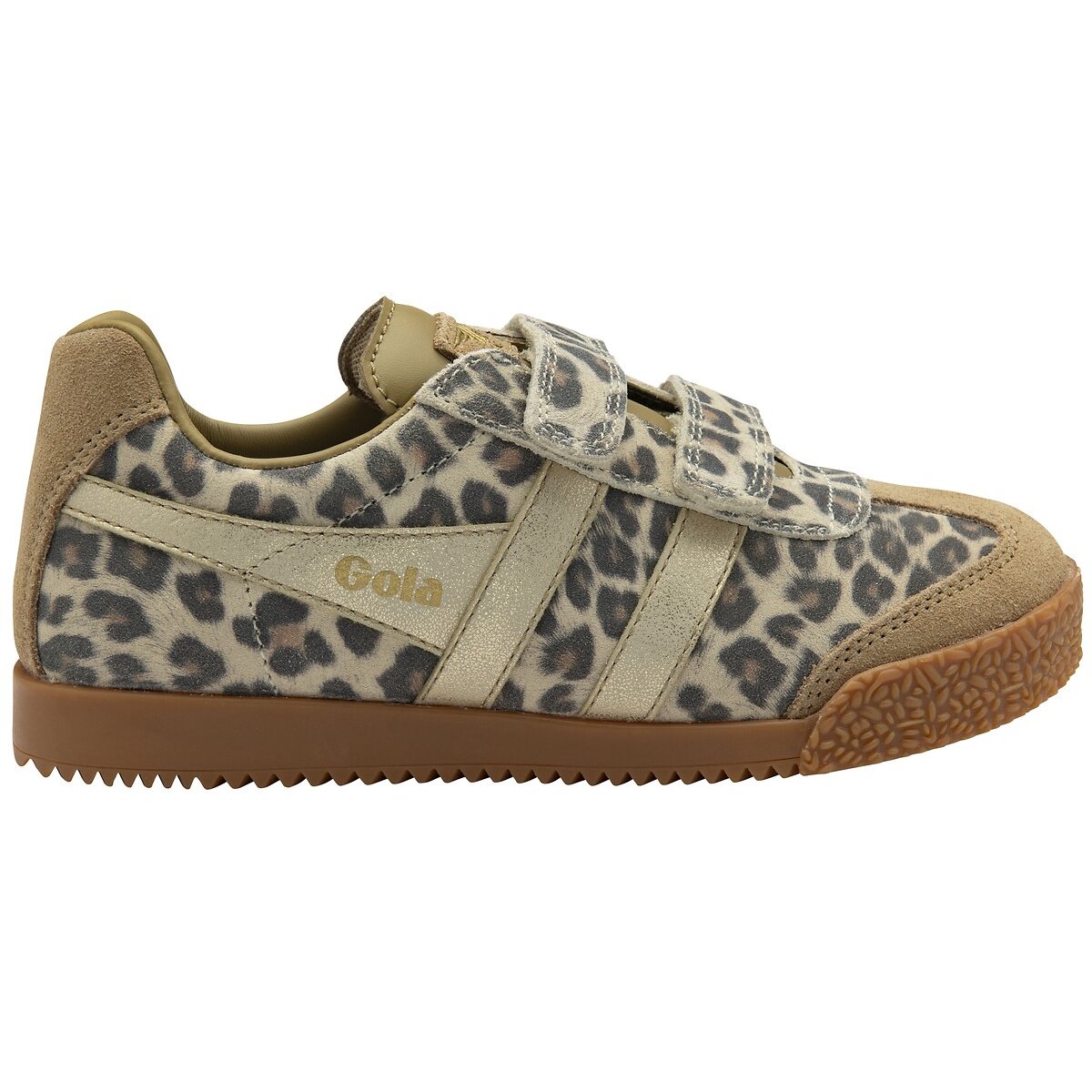 Baskets cuir HARRIER SAFARI STRAP léopard, GOLA
