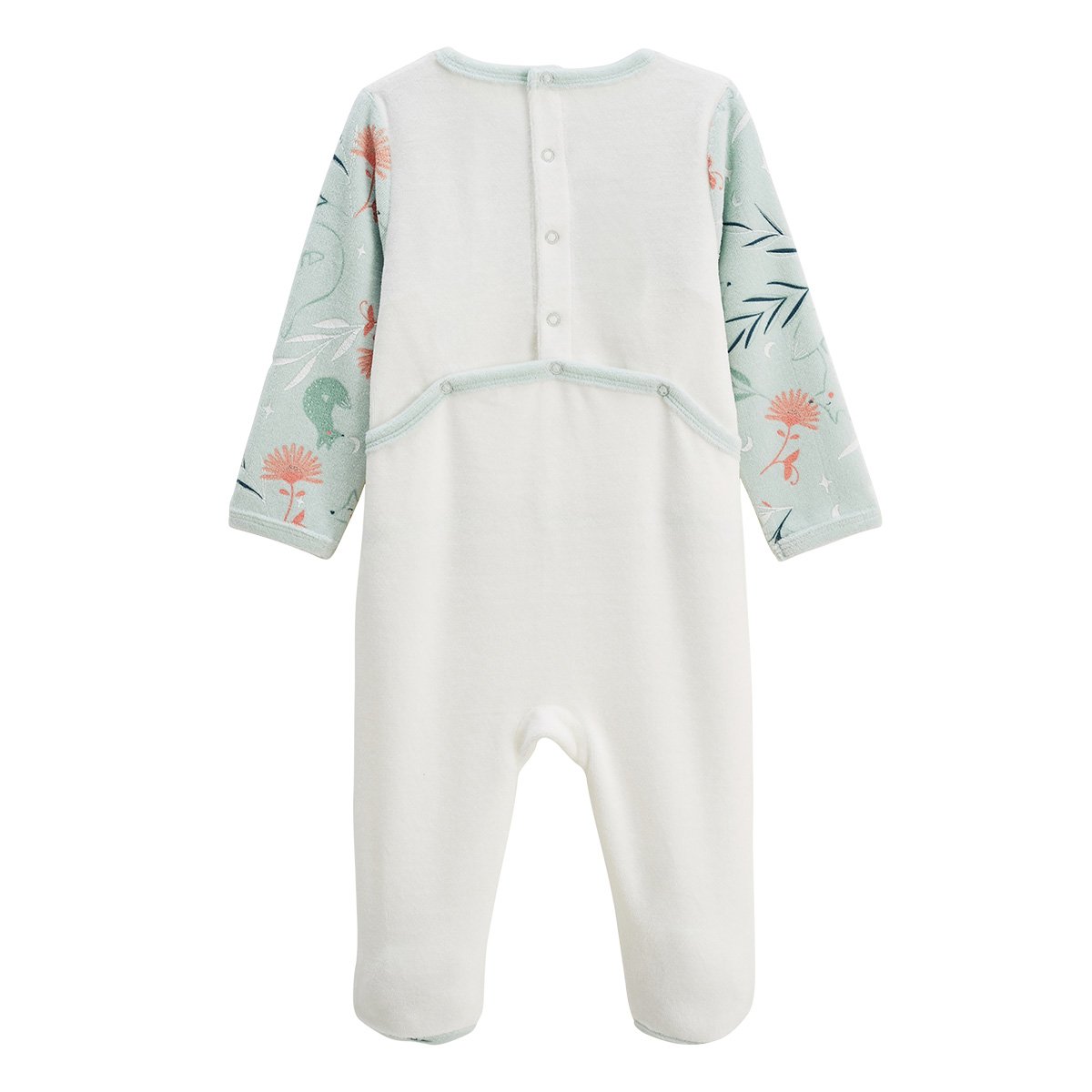 Lot de 2 pyjamas bébé en velours Dina bleu, PETIT BEGUIN