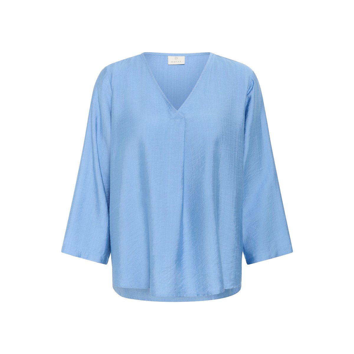 Blouse with long sleeve bleu silver lake blue cc, KAFFE