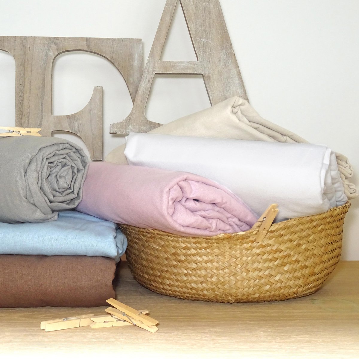 Drap housse flanelle bonnet 30 gris souris, TRADILINGE