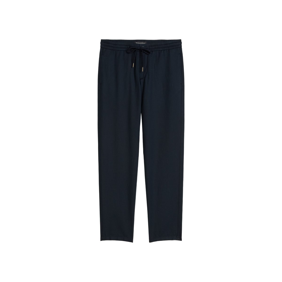 Chino modèle Osby Jogger tapered en mélange de lyocell et de lin bleu foncé, MARC O'POLO