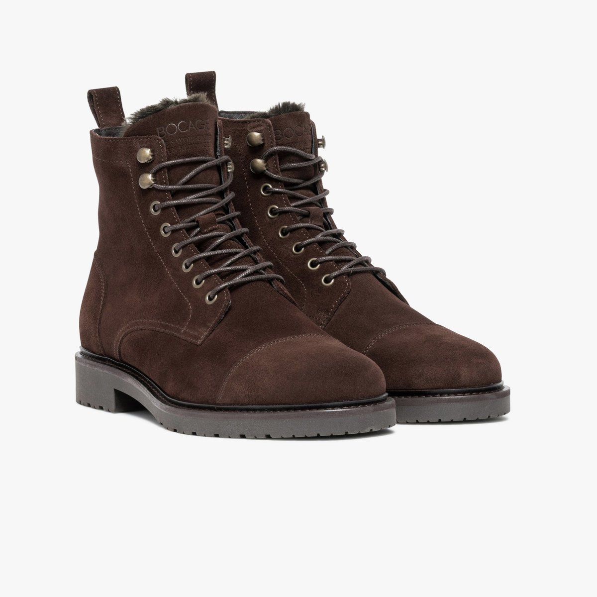 Boots À Talon en cuir SAMUEL marron chocolat, BOCAGE