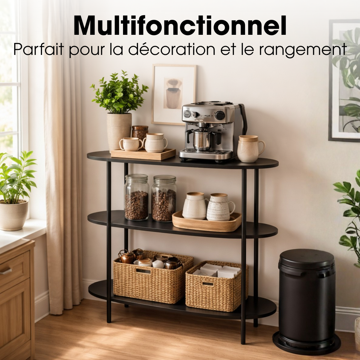 Étagère noir, MICA DECORATIONS