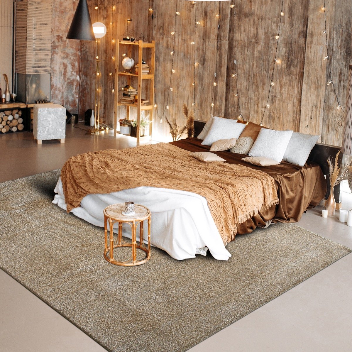 Tapis salon contemporain HORIZON UNI or, THE DECO FACTORY