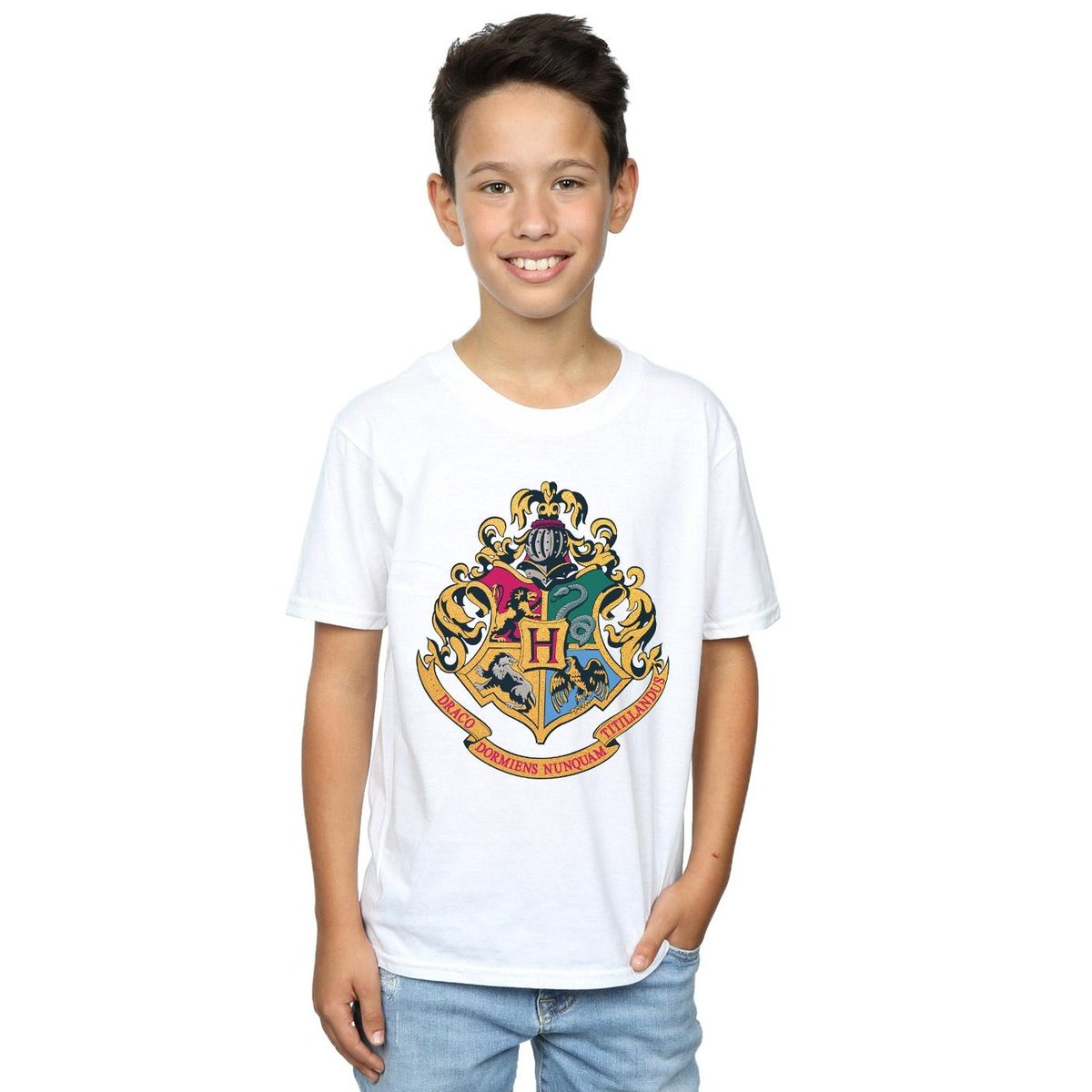 T-shirt HOGWARTS blanc, HARRY POTTER