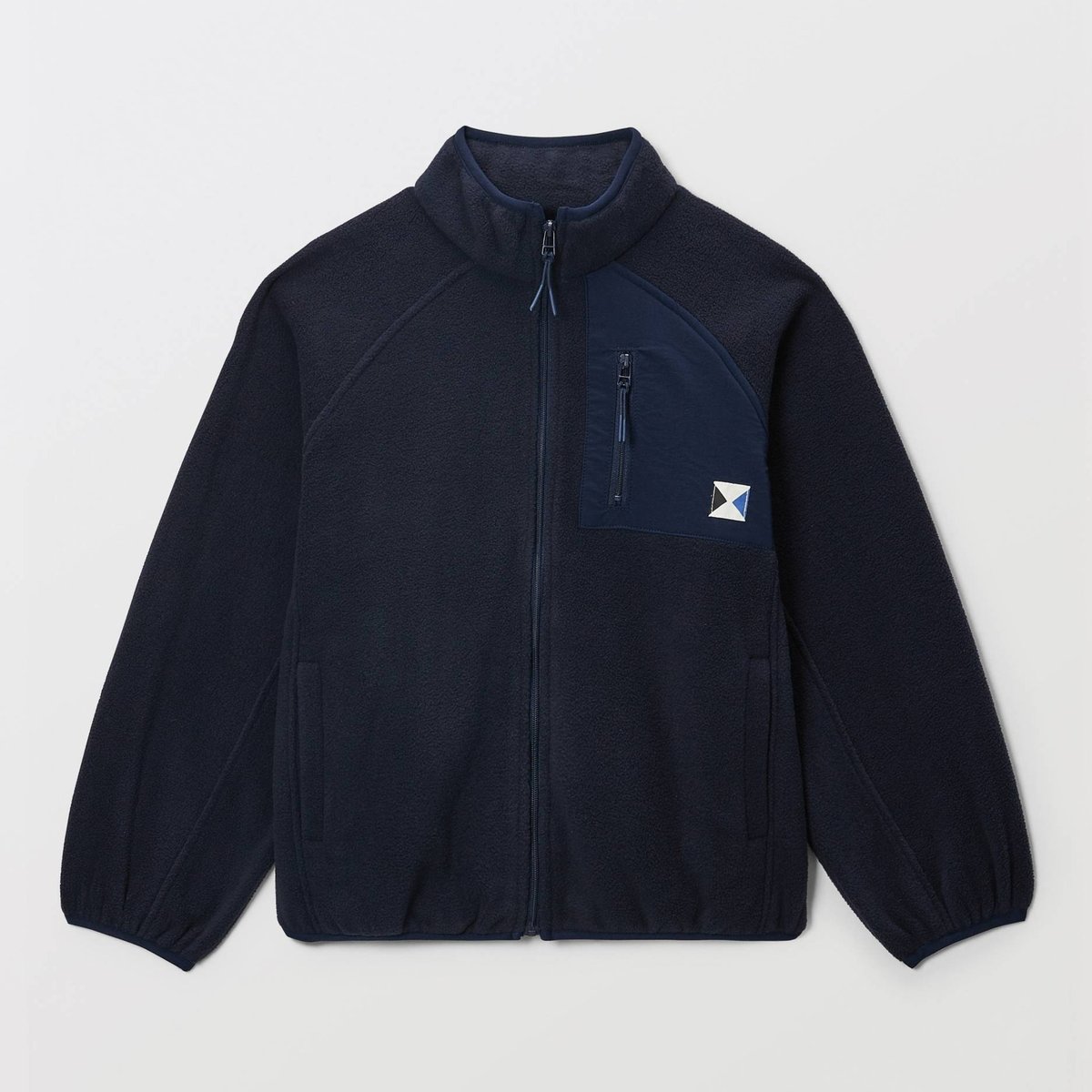 Veste polaire avec poche poitrine marine, MONOPRIX