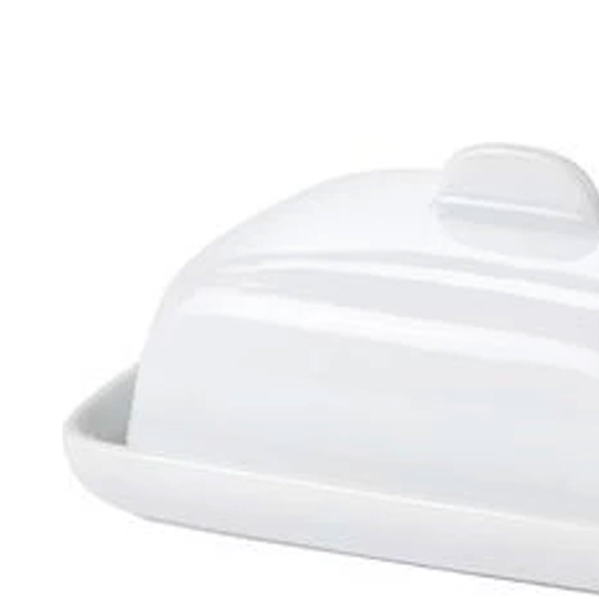 Petit beurrier individuel en porcelaine blanche 9x8x5cm blanc, WADIGA