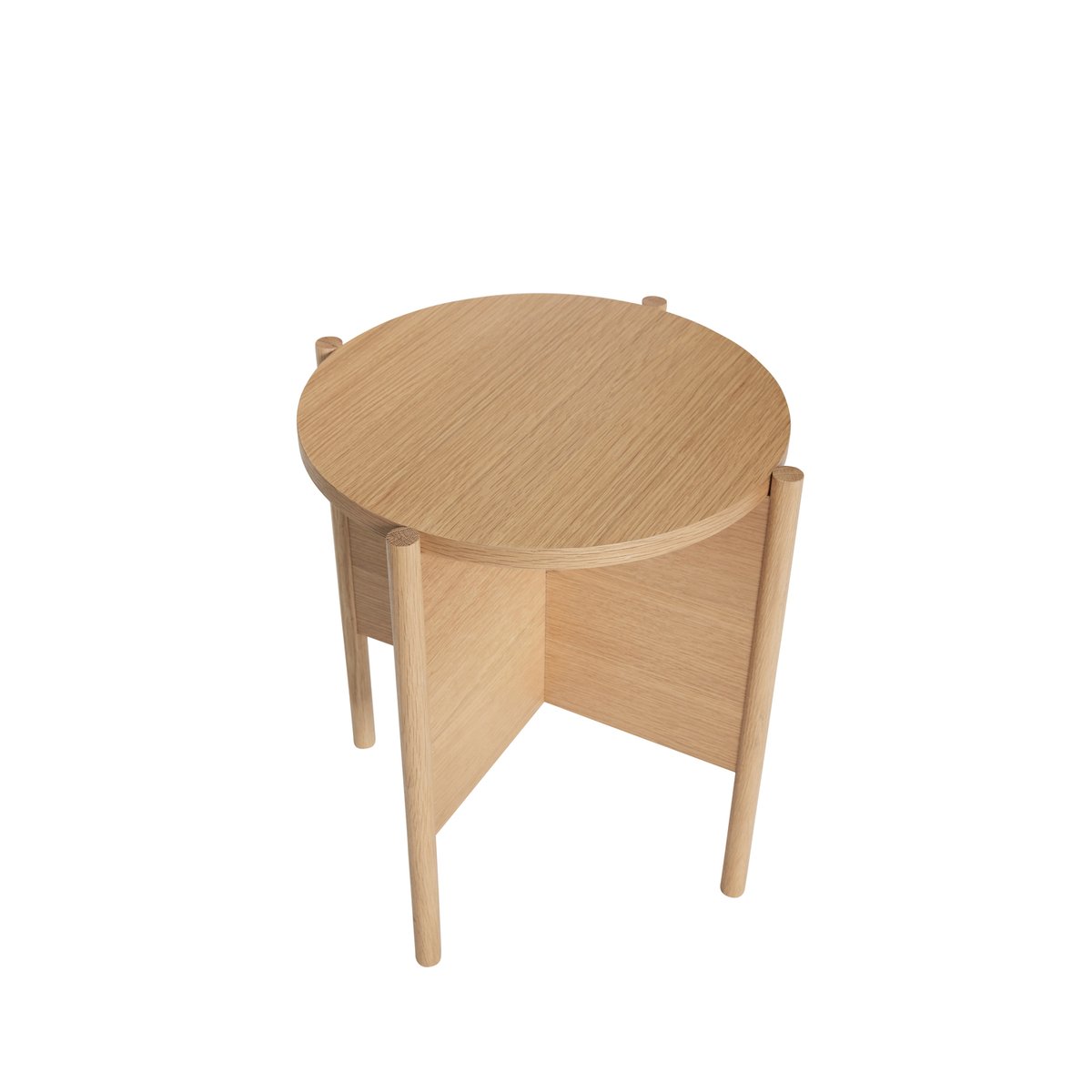 Table d'appoint en placage de chêne et bois de chêne HERITAGE naturel, HUBSCH