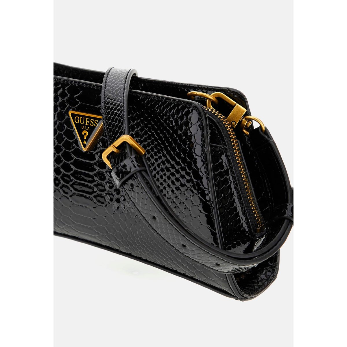 Georgina Sac À Bandoulière Imprimé Python noir, GUESS