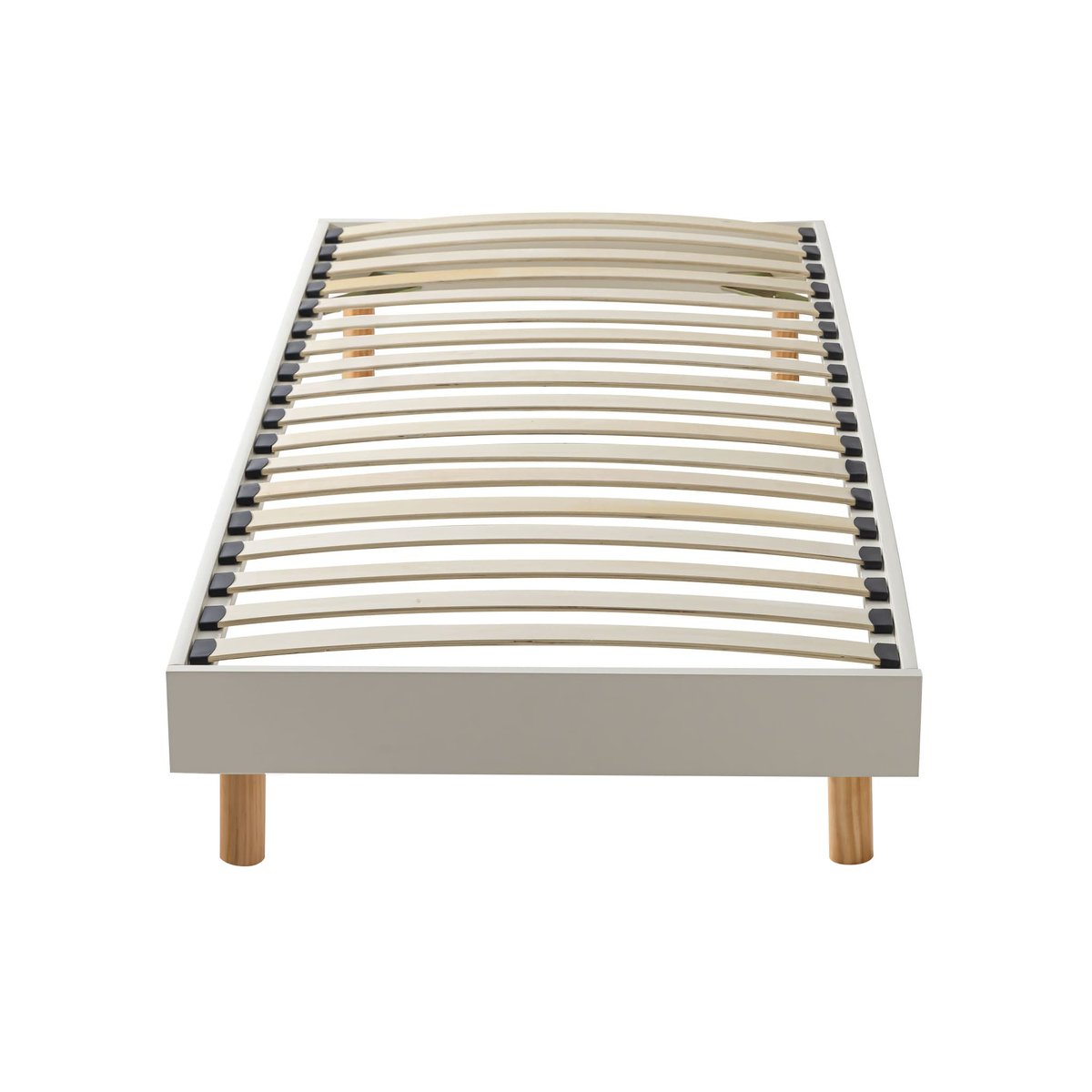 Sommier kit enfant en pin et chêne massif blanc, TERRE DE NUIT
