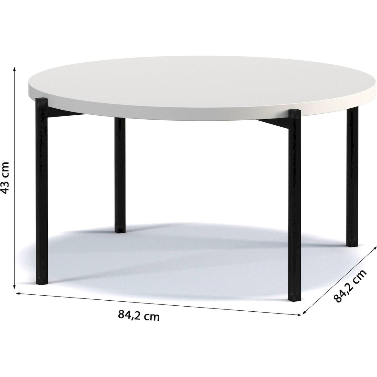 Table basse ronde métal collection KORTALA blanc, RECOLLECTION
