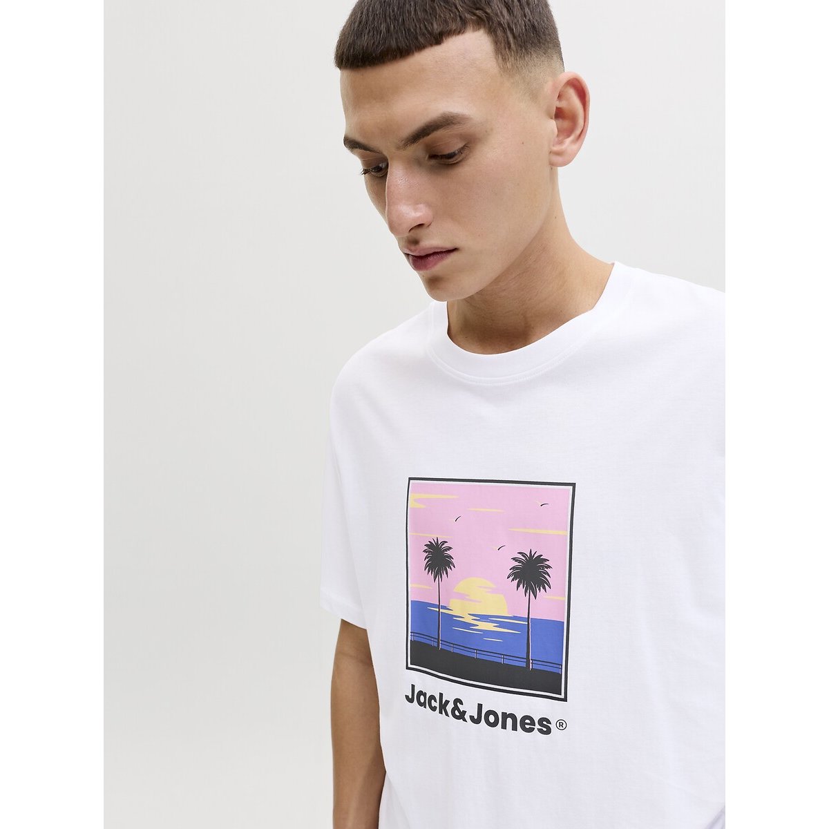 Short Sleeve T-Shirt white, JACK & JONES