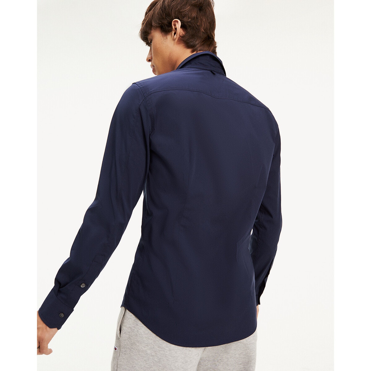 chemise slim fit Original stretch navy, TOMMY JEANS