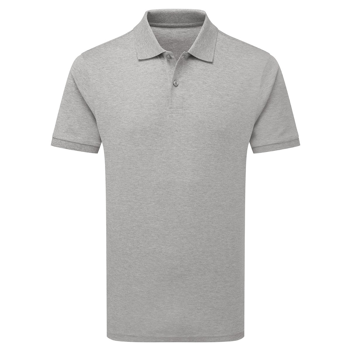 Polo uni manches courtes en coton PREMIUM gris, ASQUITH & FOX