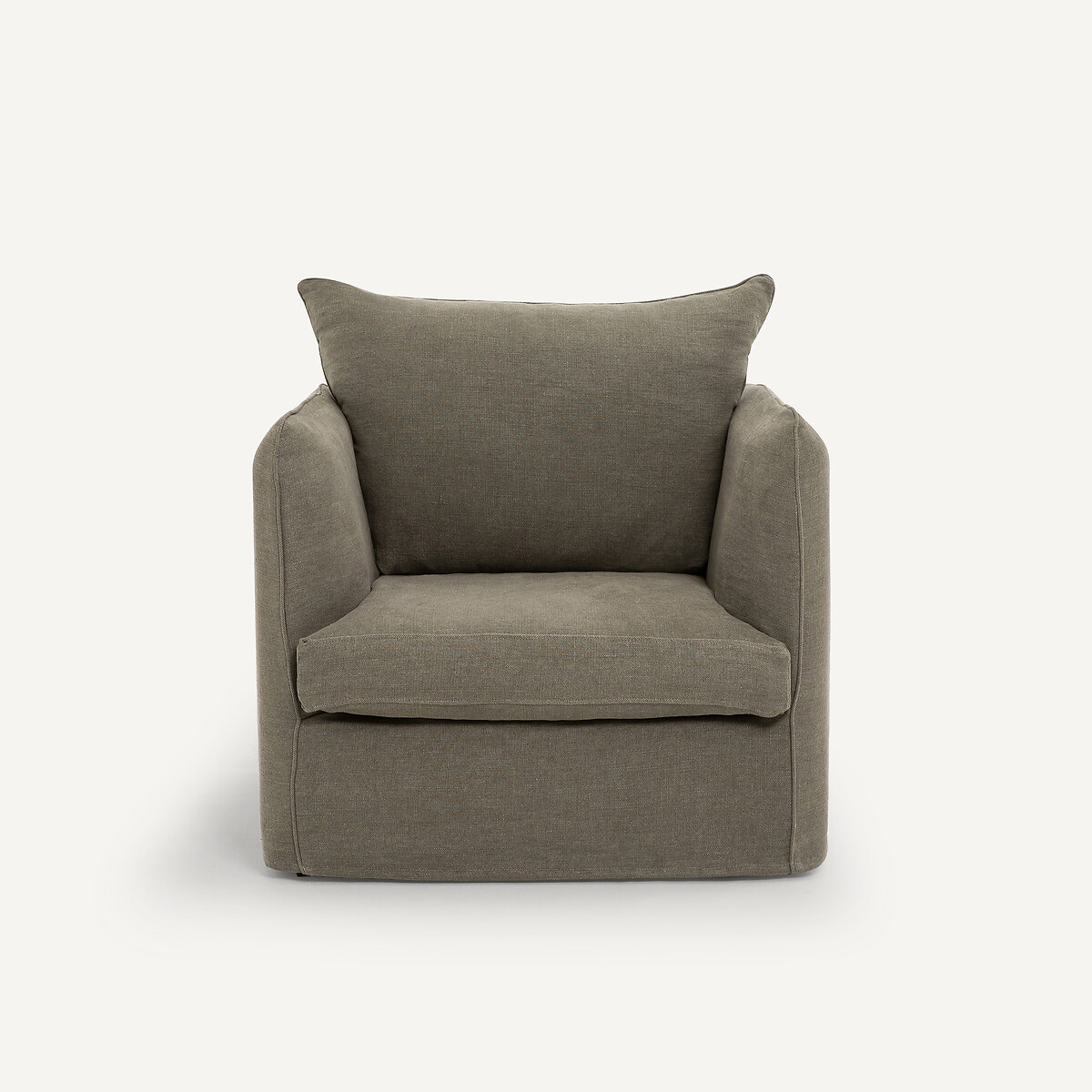 Fauteuil lin épais stonewashed, Neo Chiquito ecorce, AM.PM