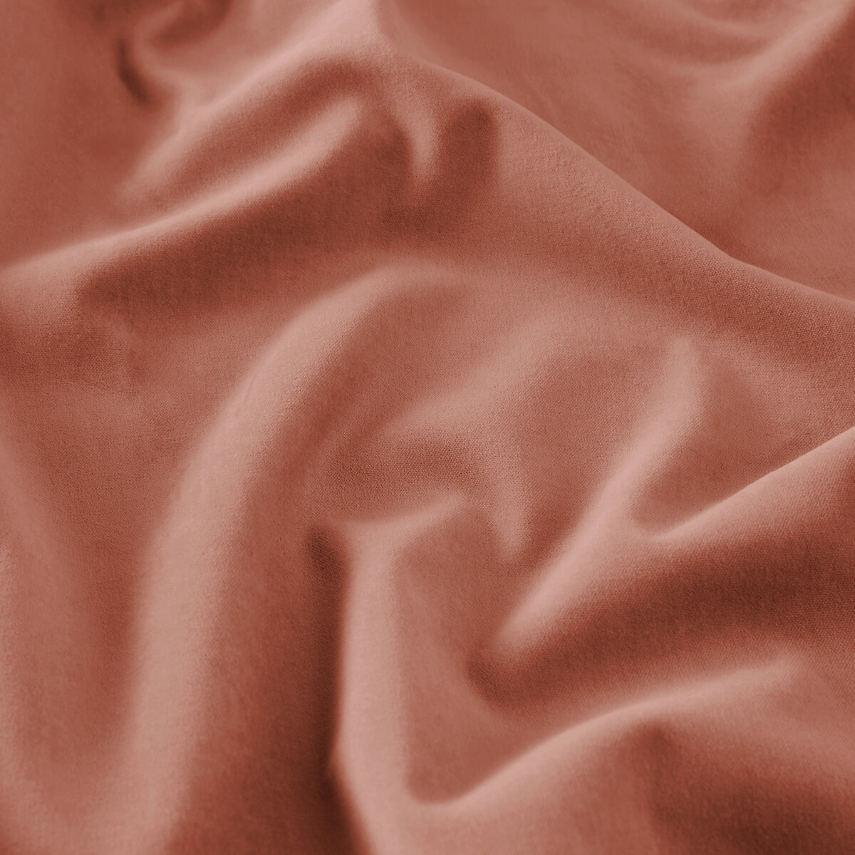Velvet Thermal Curtain with Hidden Tabs praline, LA REDOUTE INTERIEURS