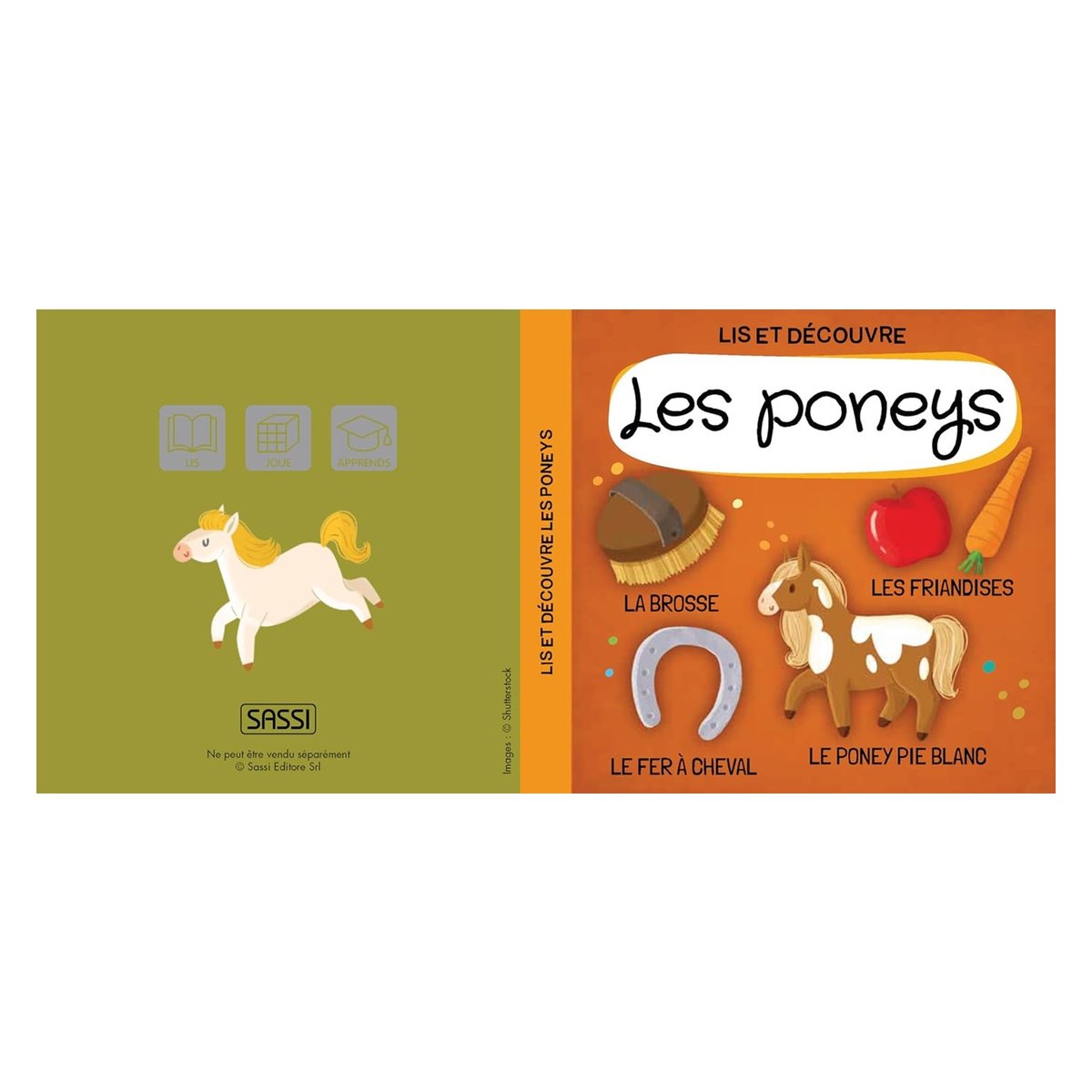 Livre et puzzle Les Poneys vert, SASSI JUNIOR