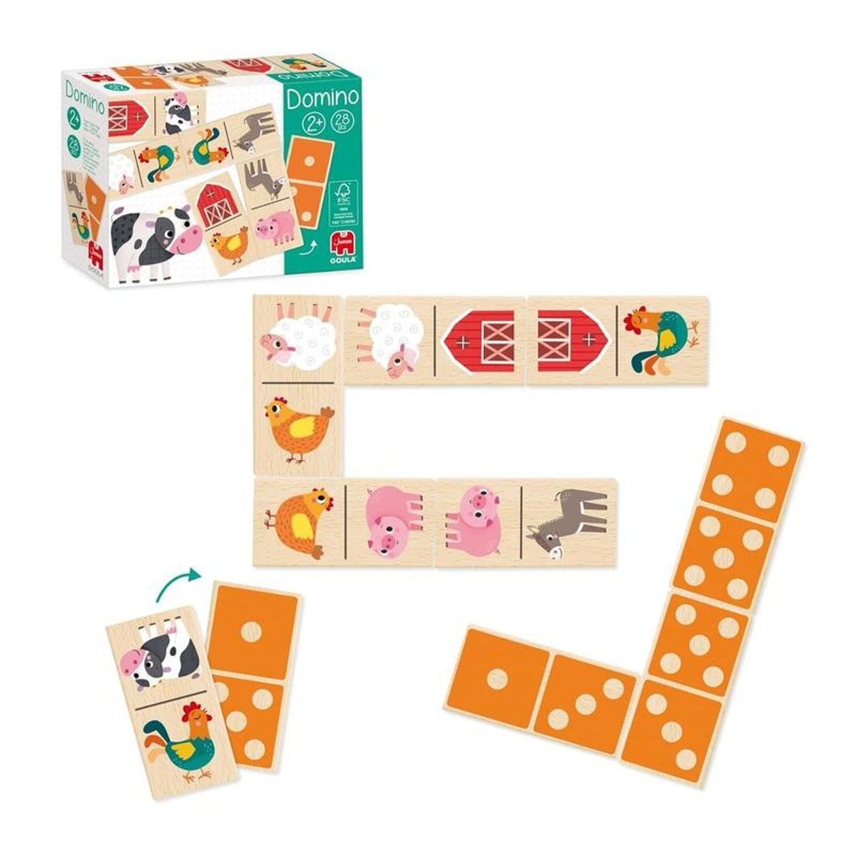 Dominos en bois Ferme beige, GOULA