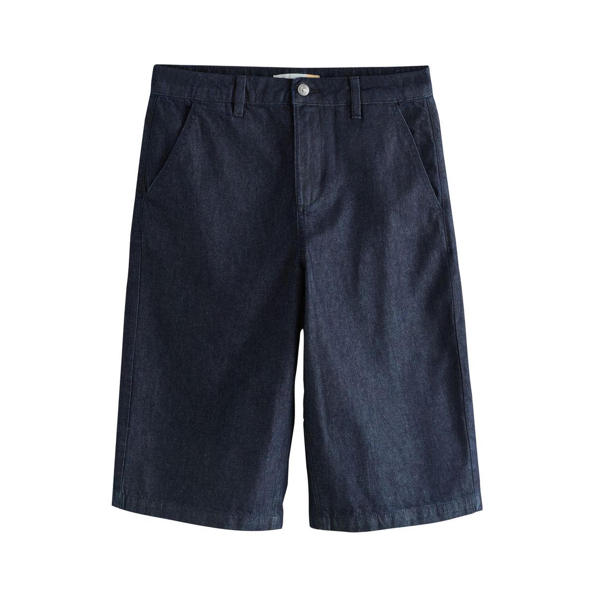 Jort en denim avec pli sur le devant délavage bleu, NEXT