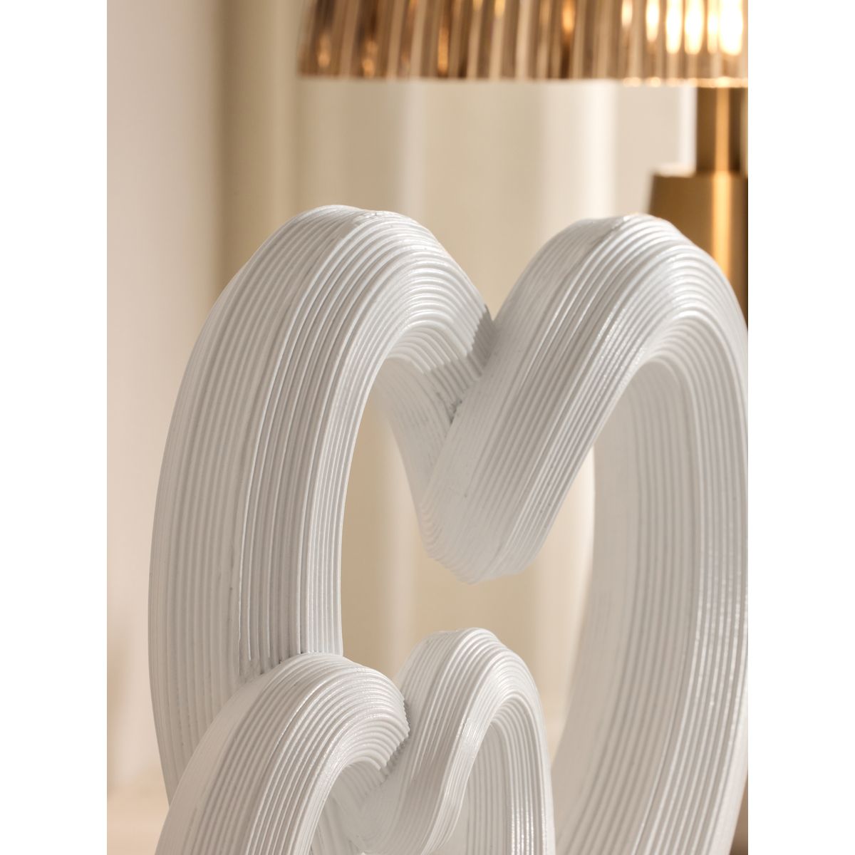 Décoration cœurs plissés blanc, NEXT