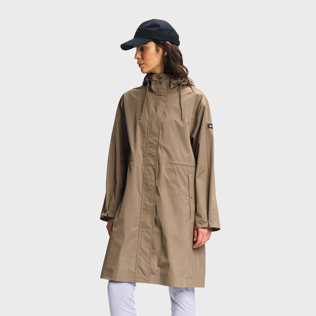 Parka mi-longue à taille ajustable MTD marron clair, AIGLE