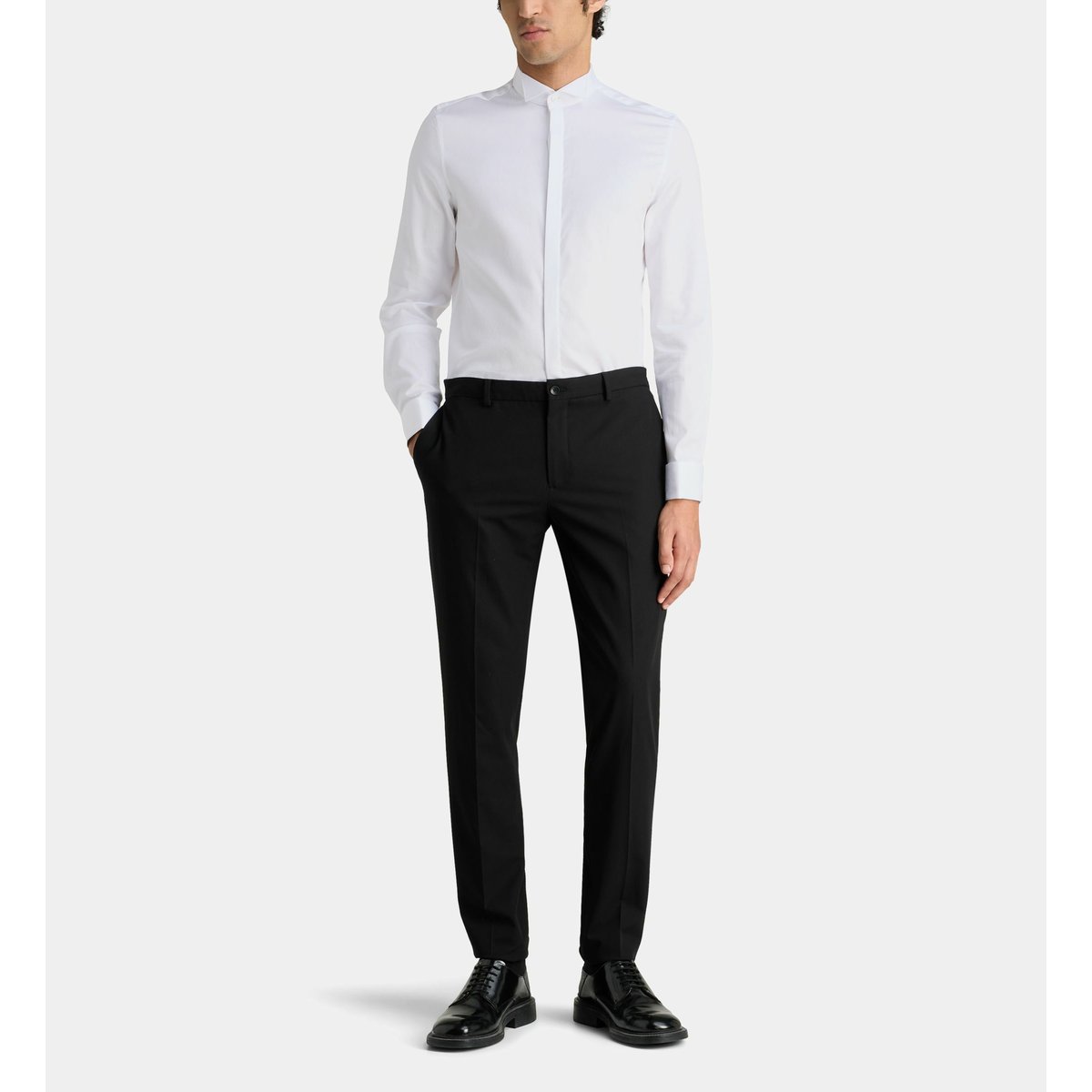 Chemise cintrée msrtex en coton blanc, GALERIES LAFAYETTE