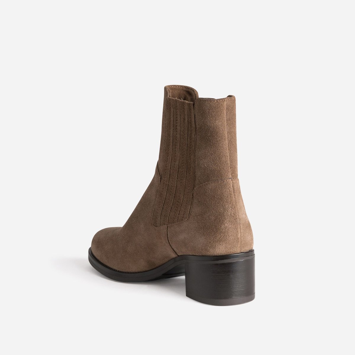 Boots À Talon en cuir NOLWENN taupe, ERAM