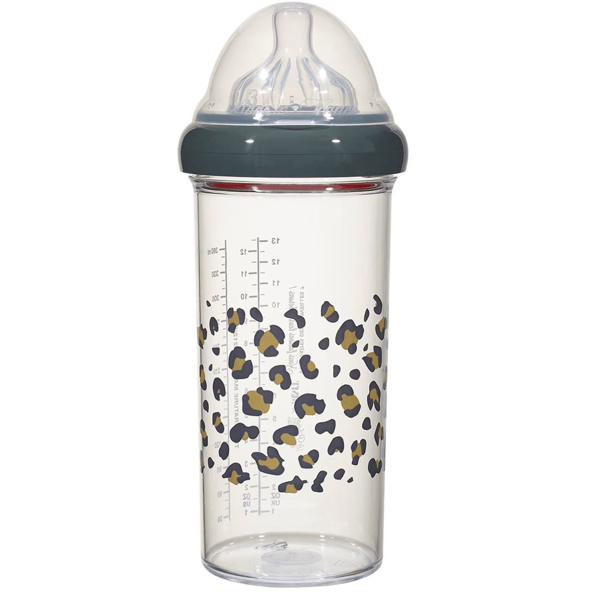 Biberon anti colique Léopard 360 ml transparent, noir, marron, LE BIBERON FRANCAIS