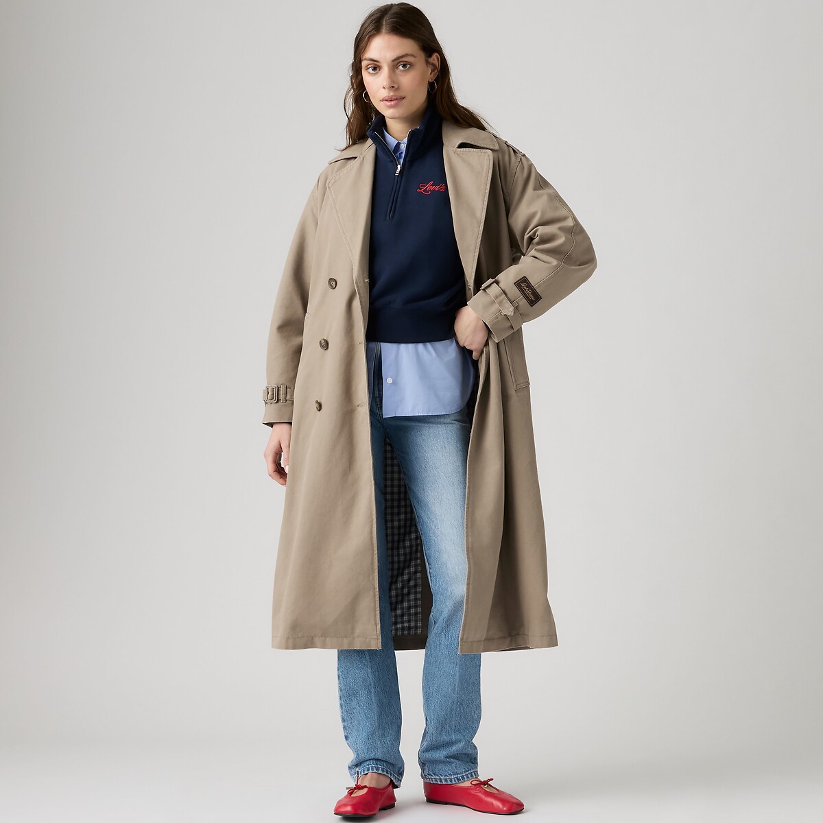 Trench long Serena beige, LEVI'S