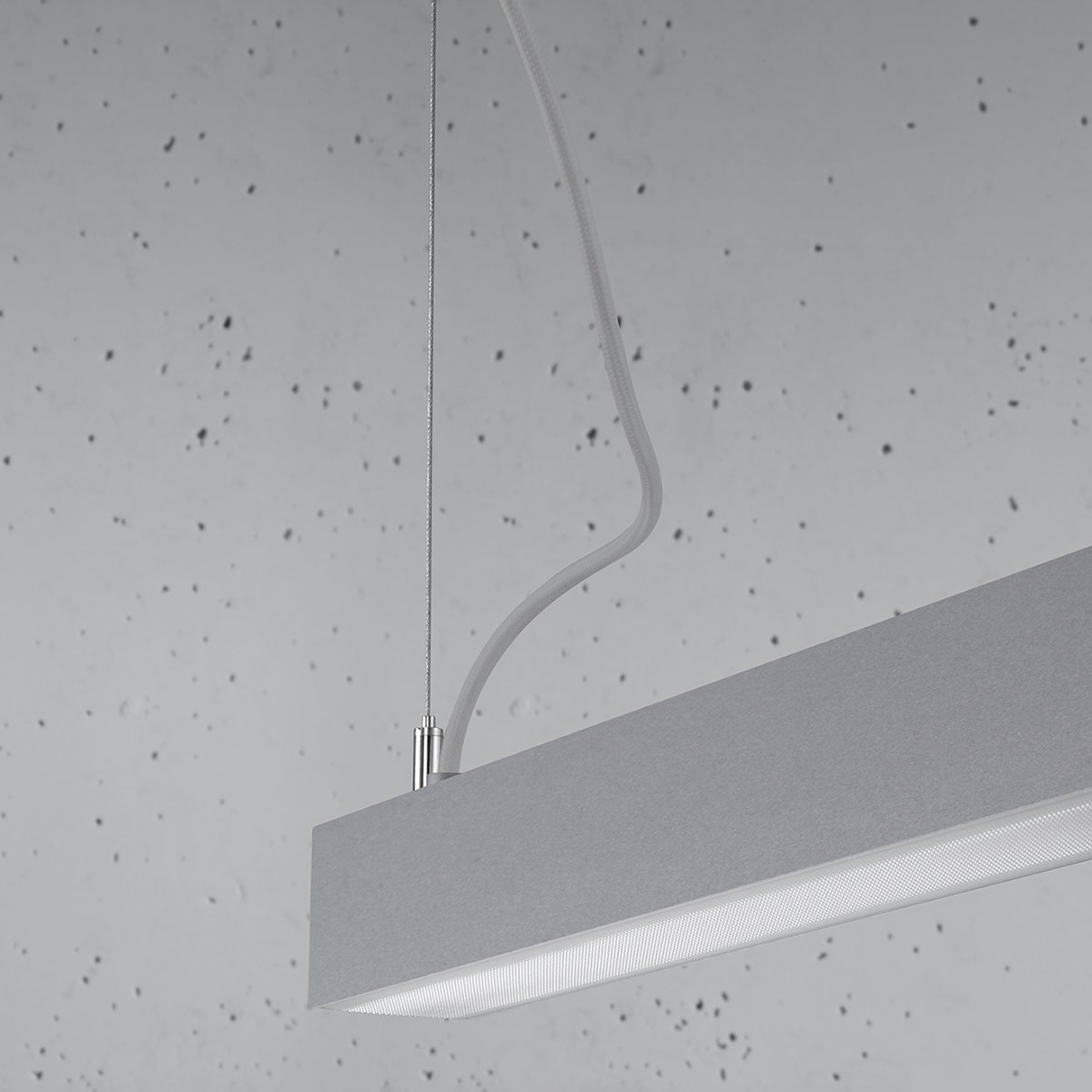 Suspension Aluminium Gris LED 1 Pinne gris, EDEN