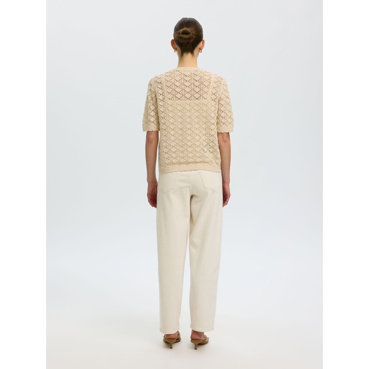 Cardigan En Maille birch, SELECTED
