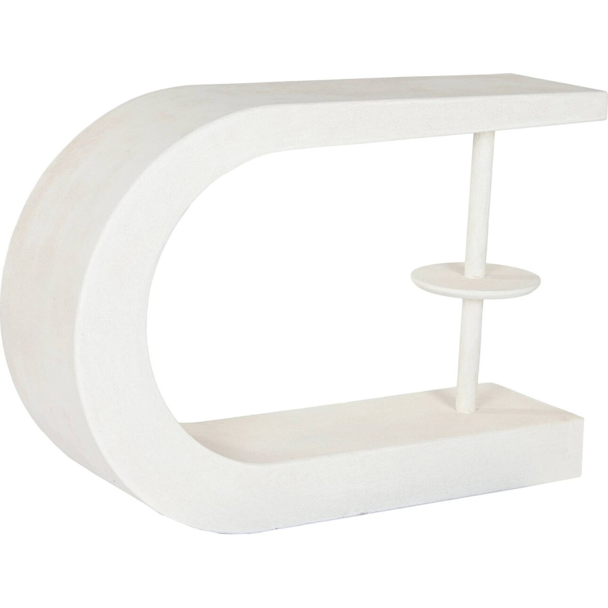 Console d'entrée sculpturale aspect plissé blanc mat aspect plissé, RECOLLECTION