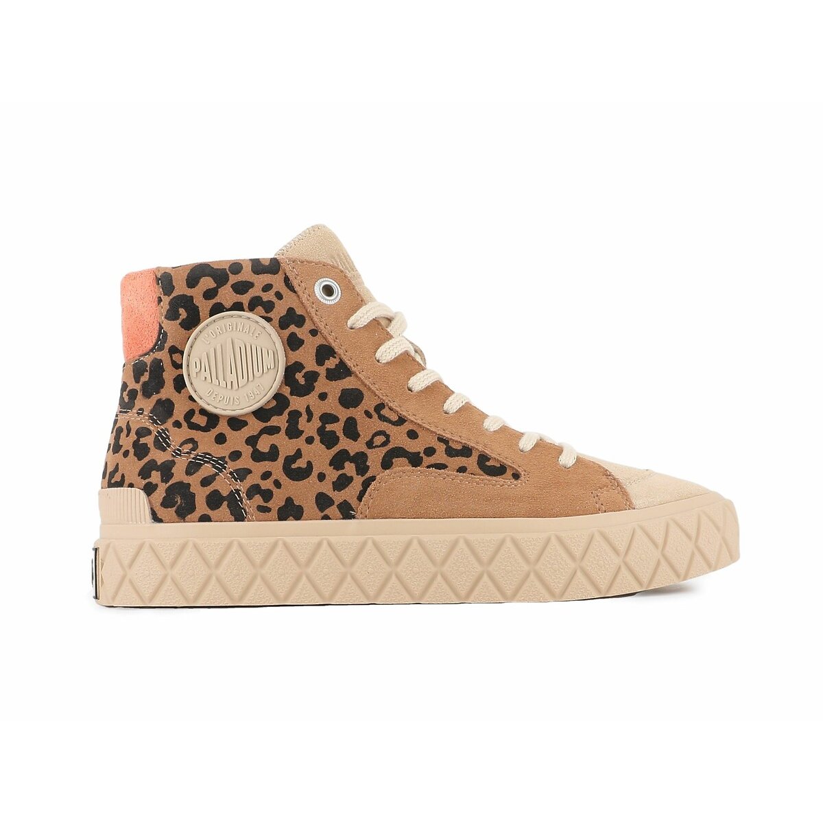 Baskets Palla Ace Chukka en cuir léopard, PALLADIUM
