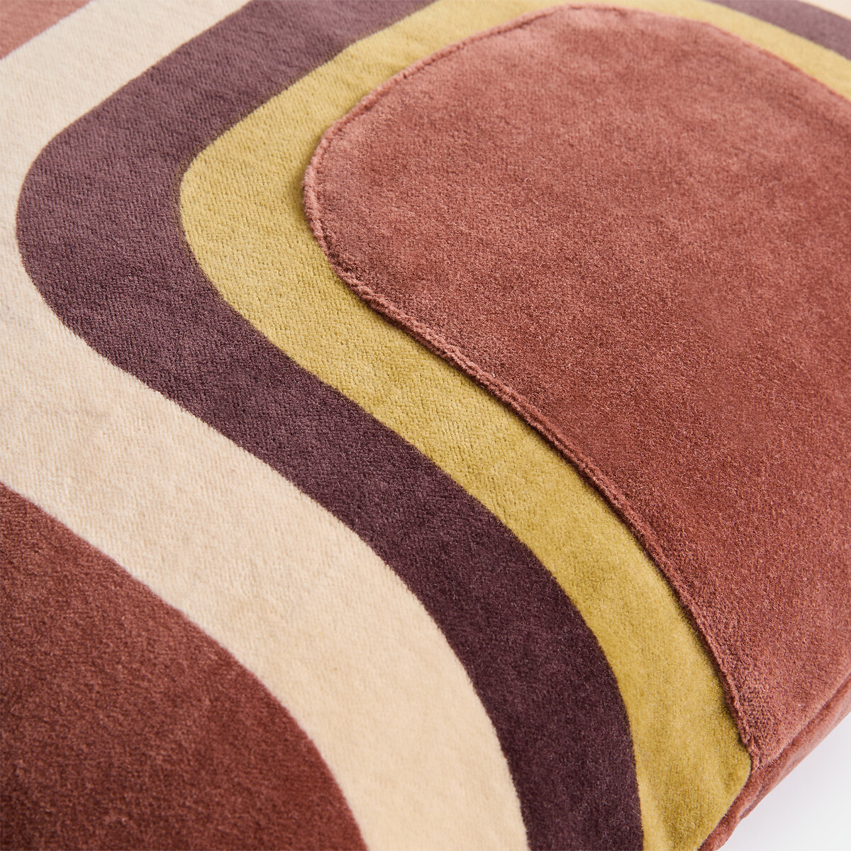 Housse de coussin, en coton, 50 x 50 cm, TADZIO terracotta/ambre, LA REDOUTE INTERIEURS