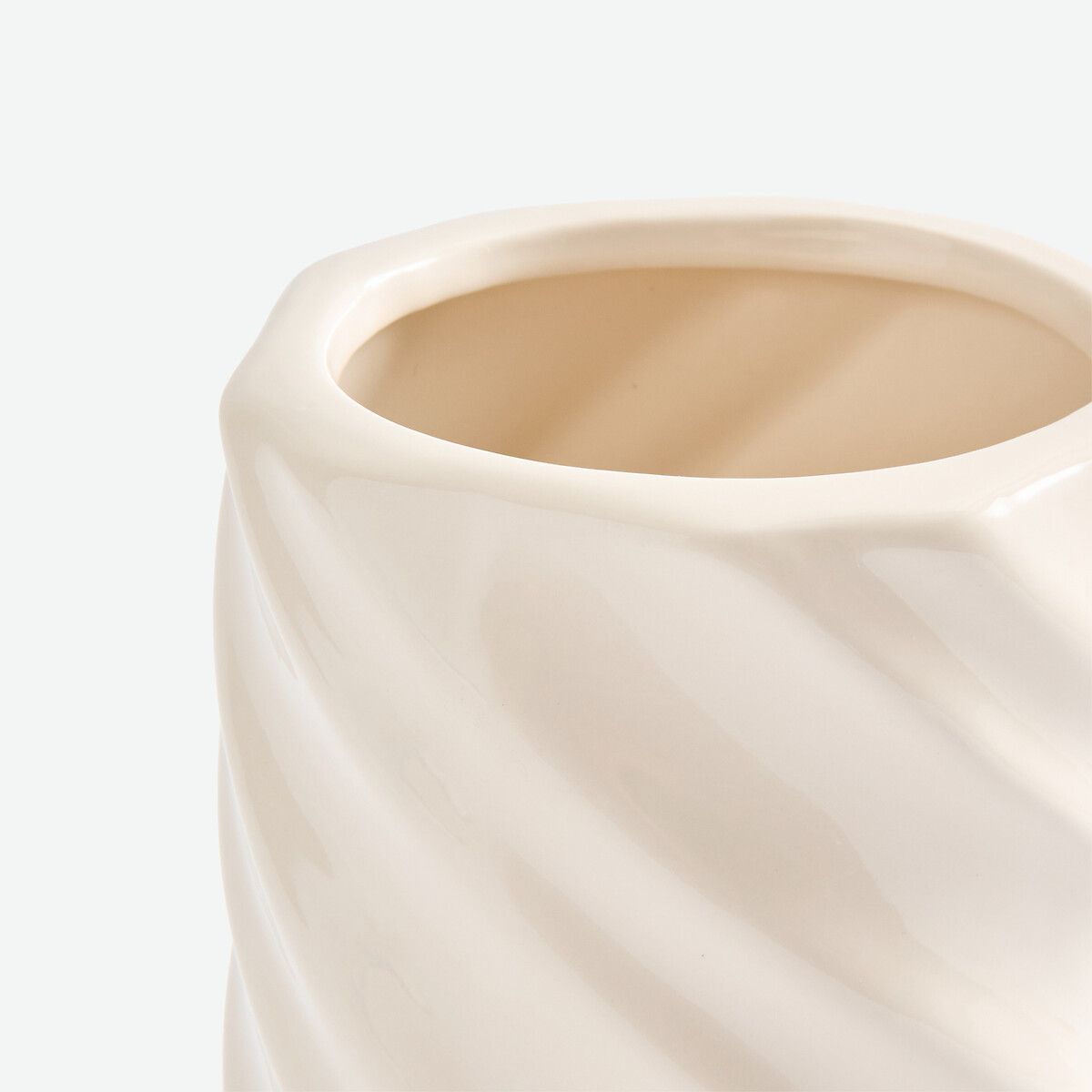 Dehen ceramic twist vase, height 27cm ecru , LA REDOUTE INTERIEURS