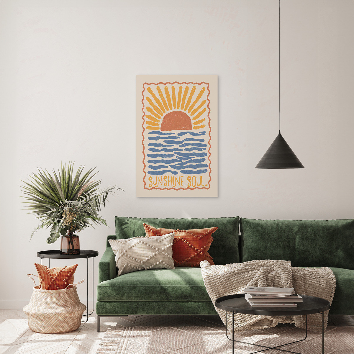 Tableau Sur Toile Illustration Couché De Soleil ILLUSTRATION tableaux sur toile-orange, CEANOTHE